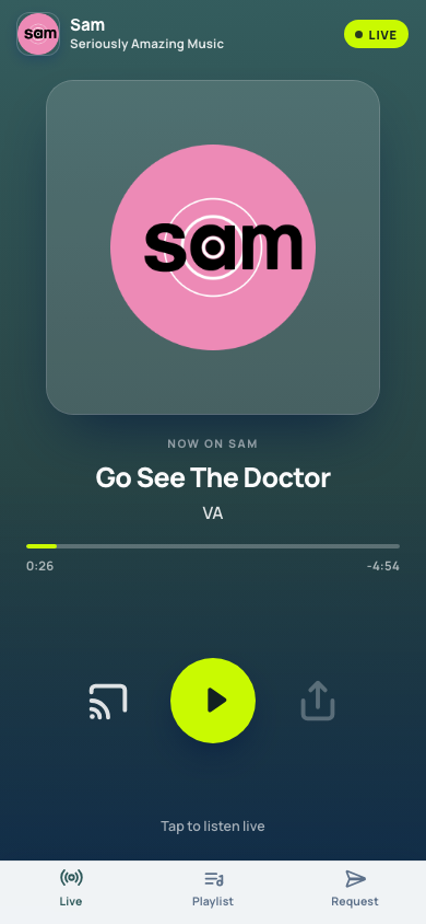Listen to Sam